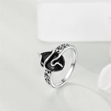 Sterling Silver Vintage Cat Butterfly Dragonfly Hummingbird Snake Ring for Women