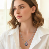 Sterling Silver Frog Flag Puerto Rico Pendant Necklace