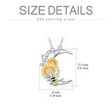 Sterling Silver Heart Bee Dragonfly Butterfly Hummingbird Sunflower Animal Pendant Necklace  Gifts for Christmas