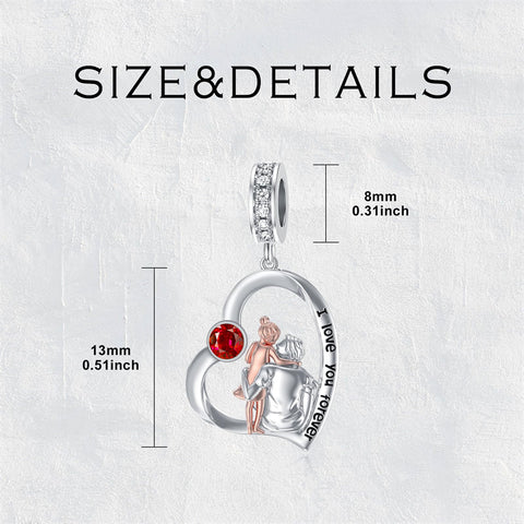 Sterling Silver Father Daughter Charm Beads