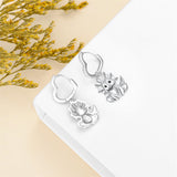 Sterling Silver Dinosaur Hoop Earrings