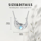Sterling Silver Moonstone Celtic Knot Raccoon Otter Pig Dolphin Cow Pendant Necklace Birthday Mother's Day Gift