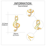 14K Yellow Gold Music Note Pendant Necklace