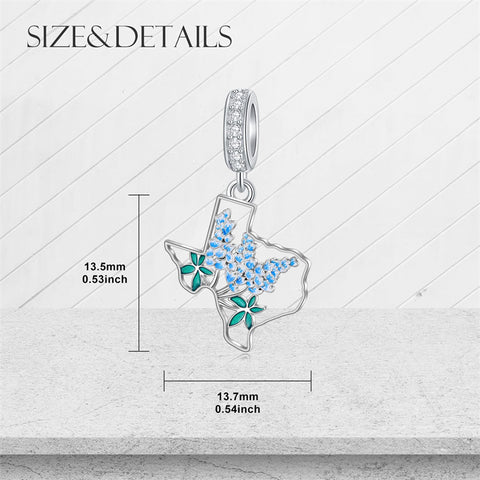 Sterling Silver Coqui Frog Flag Puerto Rico Charm Beads