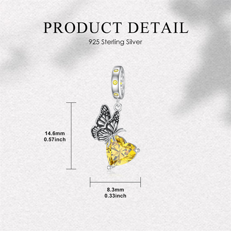 Sterling Silver Cubic Zircon Koala Pig Butterfly Scorpion Dragonfly Bead Charms