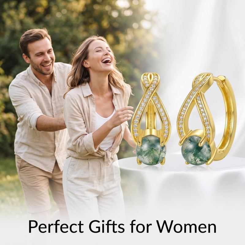 14K Gold Plated Cross Hoop Earrings  for Women Birthday Mothers Day Christmas Jewelry Gift