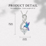 Sterling Silver 12 Month Birthstone Infinity Heart Animal Pendant Necklace Christmas Birthday Jewelry Gift