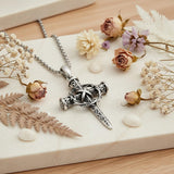 Sterling Silver Cross Pendant Necklace Christian Religious Jewelry Gifts for Anniversary