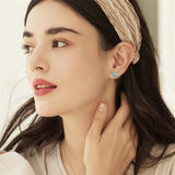 Sterling Silver Celtic Knot Moon Stud Earrings