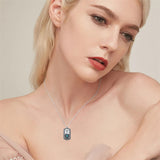 Sterling Silver Personalized Birthstone Class Necklaces High School, College University Pendant Necklace