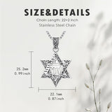 Sterling Silver Star of David Chai Cross Evil Eye Lion of Judah Menorah Tree of Life Protection Pendant Necklace
