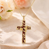 14K Gold Plated Wooden Pendant Necklace Beliefs jewelry