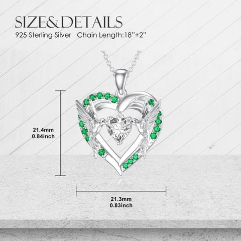 Sterling Silver Heart Bee Dragonfly Butterfly Hummingbird Sunflower Animal Pendant Necklace  Gifts for Christmas