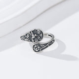 Sterling Silver Turquoise Hummingbird Butterfly Sunflower Adjustable Spoon Ring
