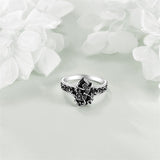 Sterling Silver Vintage Cat Butterfly Dragonfly Hummingbird Snake Ring for Women