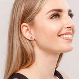 Sterling Silver Celtic Knot Moon Stud Earrings