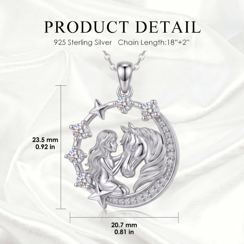 Sterling Silver Cubic Zirconia Raccoon Cat Dog Corgi Otter Highland Cow Pendant Necklace Gift for Birthday Christmas