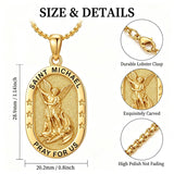 14K Gold  Plated Patron Saint Pendant Necklace Catholic Saints Religious Protective Jewelry Gift