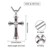14K Gold Plated Cross Pendant Necklace Protection Jewelry Religious Gift
