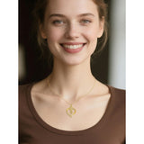 Heart Initial A-Z Pendant Necklace for 14K Gold Plated Women Initials Jewelry Gifts