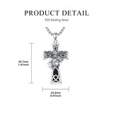 Sterling Silver Marines Cross Pendant Necklace for Men