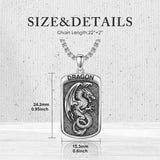Sterling Silver Tiger Eagle Lion Dragon Phoenix Necklace for Men Animal Jewelry Gifts for Chrismas Birthday