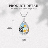 Sterling Silver Blue Dragonfly Pendant Necklace
