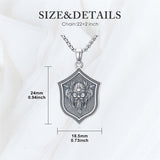 Sterling Silver Viking Raven Bear Odin Wolf Pendant Necklace for Men