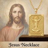 14K Gold PlatedJesus Saint Michael Saint George Saint Jude Pendant Necklace