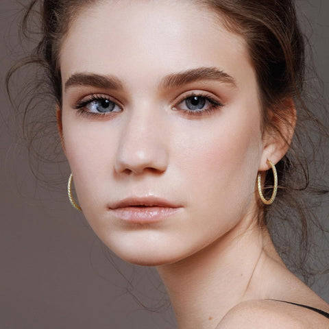 14K Gold Plated  Hoop Earrings for Women