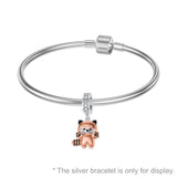 Sterling Silver Lion Red Panda Fox Bear Capybara Charm Beads Christmas Birthday Gift