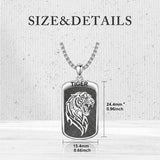Sterling Silver Tiger Eagle Lion Dragon Phoenix Necklace for Men Animal Jewelry Gifts for Chrismas Birthday