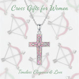 Sterling Silver Cross Pendant Necklace for Women Southwestern Cross Jewelry Gifts