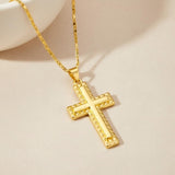14K Gold Plated Cross Infinity  Pendant Necklace  for Women