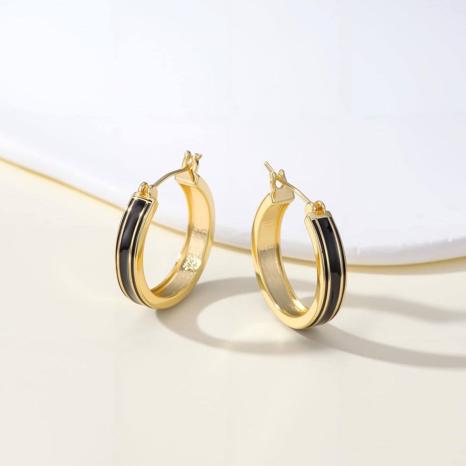 14K Gold Plated  Hoop Earrings for Her