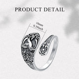 Sterling Silver Oxidized Dragonfly Butterfly Hummingbird Sea Turtle Anchor Cross Tree of Life Sunflower Spoon Ring