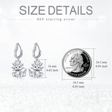 Sterling Silver Dinosaur Hoop Earrings