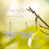 Sterling Silver Dragonfly Drop Earrings