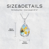 Sterling Silver Blue Dragonfly Pendant Necklace