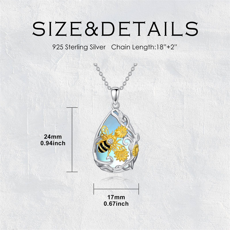 Sterling Silver Blue Dragonfly Pendant Necklace