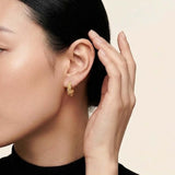 14K Gold Plated Hoop Earrings Jewelry Gift for Birthday Anniversary Mother's Day