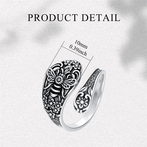Sterling Silver Oxidized Dragonfly Butterfly Hummingbird Sea Turtle Anchor Cross Tree of Life Sunflower Spoon Ring