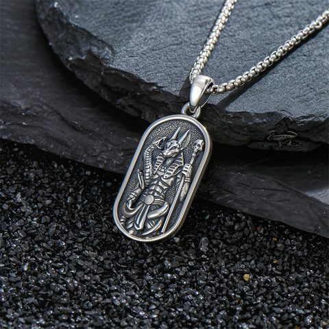 Sterling Silver Memento Mori Tree of Life Anubis Pendant Viking Amulet   Protection Pendant Necklace Egyptian Jewelry