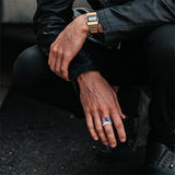 Sterling Silver Personalized Birthstone High School College Class Ring