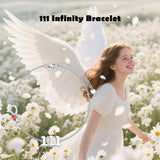Sterling Silver Infinity Angel Number 111 333 444  777 Bracelet Gifts for Christmas Birthday
