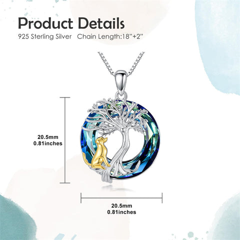 Sterling Silver Crystal Tree of Life Cardinal  Cat Hummingbird Dog Dragonfly Eagle Pendant Necklace