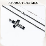 14K Gold Plated Bible Verse Football Cross Pendant Necklace