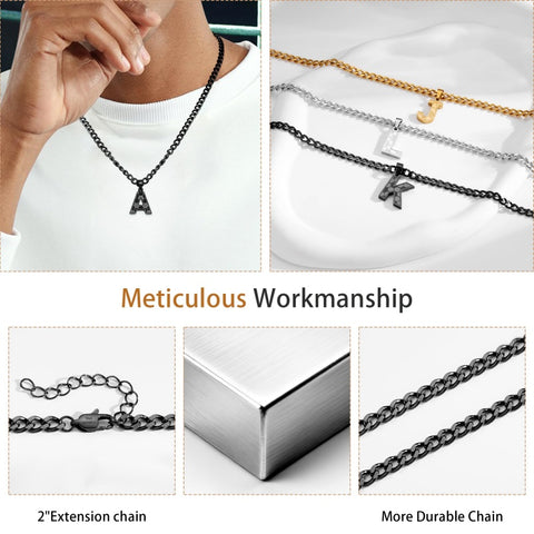 14K Gold Plated Soccer Initial Pendant Necklace for Men