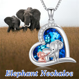 Sterling Silver Crystal Elephant Pendant Necklace