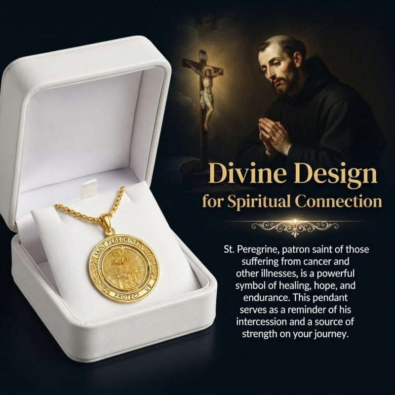 14K Gold Plated Patron Saint Necklace Saint Medal Catholic Amulet Jewelry